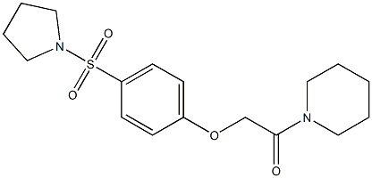 2-oxo-2-(1-piperidinyl)ethyl 4-(1-pyrrolidinylsulfonyl)phenyl ether Struktur