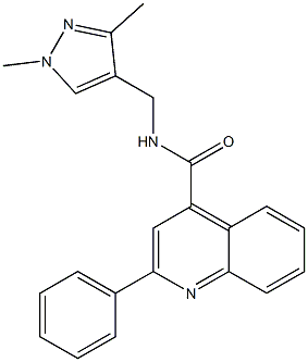 N-[(1,3-dimethyl-1H-pyrazol-4-yl)methyl]-2-phenyl-4-quinolinecarboxamide