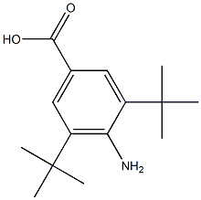 4-amino-3,5-ditert-butylbenzoic acid,,结构式