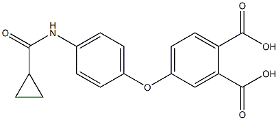 4-{4-[(cyclopropylcarbonyl)amino]phenoxy}phthalic acid 化学構造式