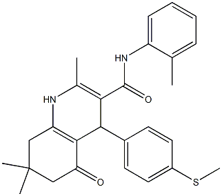 2,7,7-trimethyl-N-(2-methylphenyl)-4-[4-(methylsulfanyl)phenyl]-5-oxo-1,4,5,6,7,8-hexahydroquinoline-3-carboxamide