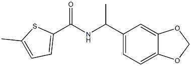 N-[1-(1,3-benzodioxol-5-yl)ethyl]-5-methyl-2-thiophenecarboxamide Structure