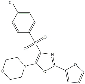  4-{4-[(4-chlorophenyl)sulfonyl]-2-furan-2-yl-1,3-oxazol-5-yl}morpholine