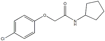 2-(4-chlorophenoxy)-N-cyclopentylacetamide,,结构式