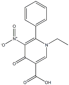 1-ethyl-5-nitro-4-oxo-6-phenyl-1,4-dihydro-3-pyridinecarboxylic acid Struktur