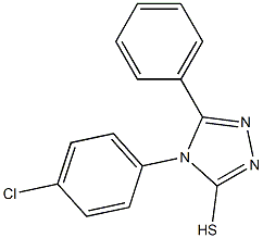 4-(4-chlorophenyl)-5-phenyl-4H-1,2,4-triazol-3-yl hydrosulfide,,结构式