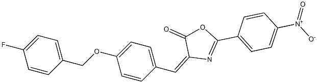 4-{4-[(4-fluorobenzyl)oxy]benzylidene}-2-{4-nitrophenyl}-1,3-oxazol-5(4H)-one Structure