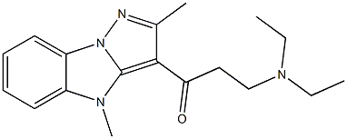 3-(diethylamino)-1-(2,4-dimethyl-4H-pyrazolo[1,5-a]benzimidazol-3-yl)-1-propanone Structure