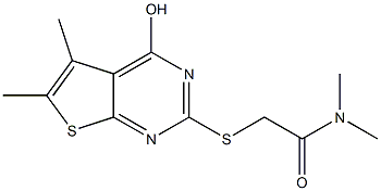 2-[(4-hydroxy-5,6-dimethylthieno[2,3-d]pyrimidin-2-yl)sulfanyl]-N,N-dimethylacetamide|