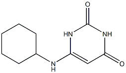 6-(cyclohexylamino)pyrimidine-2,4(1H,3H)-dione 化学構造式