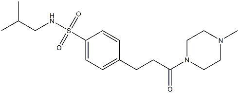 N-isobutyl-4-[3-(4-methyl-1-piperazinyl)-3-oxopropyl]benzenesulfonamide Structure