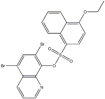 5,7-dibromoquinolin-8-yl 4-ethoxynaphthalene-1-sulfonate Structure