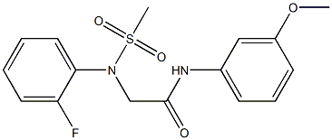 2-[2-fluoro(methylsulfonyl)anilino]-N-(3-methoxyphenyl)acetamide Structure