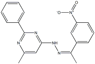 1-{3-nitrophenyl}ethanone (6-methyl-2-phenyl-4-pyrimidinyl)hydrazone