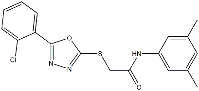 2-{[5-(2-chlorophenyl)-1,3,4-oxadiazol-2-yl]sulfanyl}-N-(3,5-dimethylphenyl)acetamide|