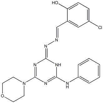 5-chloro-2-hydroxybenzaldehyde (4-anilino-6-(4-morpholinyl)-1,3,5-triazin-2(3H)-ylidene)hydrazone