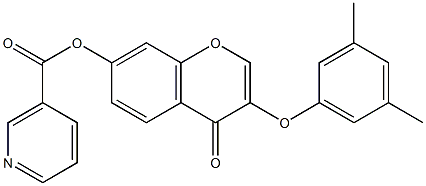 3-(3,5-dimethylphenoxy)-4-oxo-4H-chromen-7-yl nicotinate