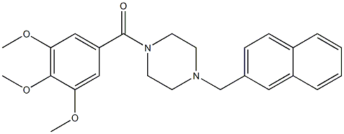 1-(2-naphthylmethyl)-4-(3,4,5-trimethoxybenzoyl)piperazine 结构式