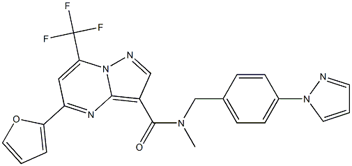 5-(2-furyl)-N-methyl-N-[4-(1H-pyrazol-1-yl)benzyl]-7-(trifluoromethyl)pyrazolo[1,5-a]pyrimidine-3-carboxamide|