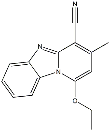 1-ethoxy-3-methylpyrido[1,2-a]benzimidazole-4-carbonitrile Struktur