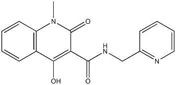 4-hydroxy-1-methyl-2-oxo-N-(2-pyridinylmethyl)-1,2-dihydro-3-quinolinecarboxamide Struktur