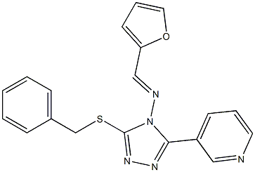 N-[3-(benzylsulfanyl)-5-(3-pyridinyl)-4H-1,2,4-triazol-4-yl]-N-(2-furylmethylene)amine Structure