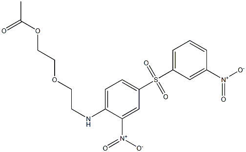 2-{2-[2-nitro-4-({3-nitrophenyl}sulfonyl)anilino]ethoxy}ethyl acetate,,结构式