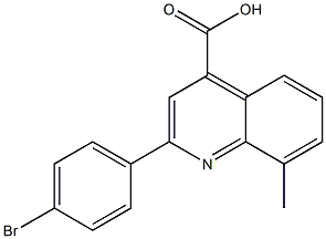 2-(4-bromophenyl)-8-methyl-4-quinolinecarboxylic acid,,结构式