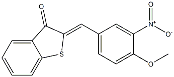 2-{3-nitro-4-methoxybenzylidene}-1-benzothiophen-3(2H)-one Structure