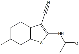 N-(3-cyano-6-methyl-4,5,6,7-tetrahydro-1-benzothien-2-yl)acetamide Structure