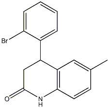 4-(2-bromophenyl)-6-methyl-3,4-dihydro-2(1H)-quinolinone Structure