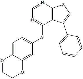 2,3-dihydro-1,4-benzodioxin-6-yl 5-phenylthieno[2,3-d]pyrimidin-4-yl sulfide