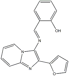 2-({[2-(2-furyl)imidazo[1,2-a]pyridin-3-yl]imino}methyl)phenol,,结构式