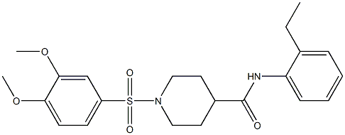 1-[(3,4-dimethoxyphenyl)sulfonyl]-N-(2-ethylphenyl)-4-piperidinecarboxamide