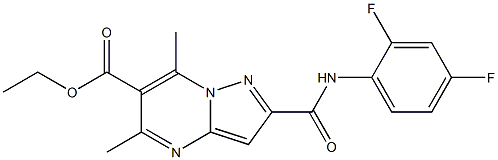 ethyl 2-[(2,4-difluoroanilino)carbonyl]-5,7-dimethylpyrazolo[1,5-a]pyrimidine-6-carboxylate