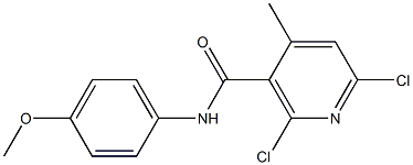 2,6-dichloro-N-(4-methoxyphenyl)-4-methylnicotinamide Structure