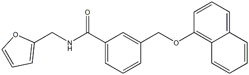 N-(2-furylmethyl)-3-[(1-naphthyloxy)methyl]benzamide Struktur