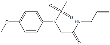 N-allyl-2-[4-methoxy(methylsulfonyl)anilino]acetamide,,结构式