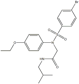 2-{[(4-bromophenyl)sulfonyl]-4-ethoxyanilino}-N-isobutylacetamide 结构式