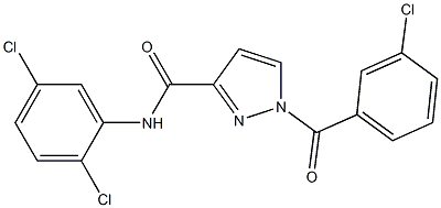 1-(3-chlorobenzoyl)-N-(2,5-dichlorophenyl)-1H-pyrazole-3-carboxamide 结构式