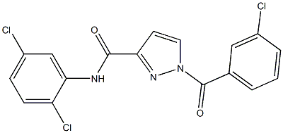 1-(3-chlorobenzoyl)-N-(2,5-dichlorophenyl)-1H-pyrazole-3-carboxamide Struktur