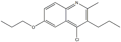 4-chloro-2-methyl-6-propoxy-3-propylquinoline Struktur