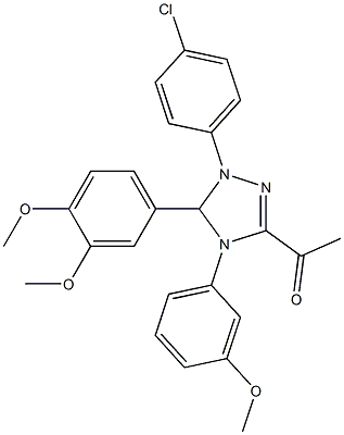 1-[1-(4-chlorophenyl)-5-(3,4-dimethoxyphenyl)-4-(3-methoxyphenyl)-4,5-dihydro-1H-1,2,4-triazol-3-yl]ethanone|