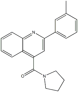 2-(3-methylphenyl)-4-(1-pyrrolidinylcarbonyl)quinoline Structure