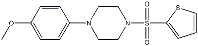 methyl 4-[4-(2-thienylsulfonyl)-1-piperazinyl]phenyl ether Struktur