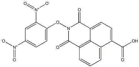 2-{2,4-bisnitrophenoxy}-1,3-dioxo-2,3-dihydro-1H-benzo[de]isoquinoline-6-carboxylic acid 结构式