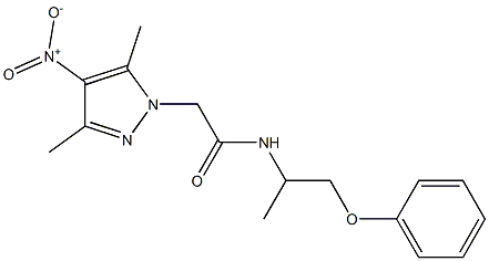 2-{4-nitro-3,5-dimethyl-1H-pyrazol-1-yl}-N-(1-methyl-2-phenoxyethyl)acetamide Structure