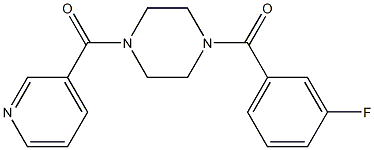 1-(3-fluorobenzoyl)-4-(3-pyridinylcarbonyl)piperazine Struktur