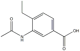 3-(acetylamino)-4-ethylbenzoic acid Structure