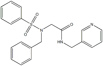 2-[benzyl(phenylsulfonyl)amino]-N-(3-pyridinylmethyl)acetamide Structure
